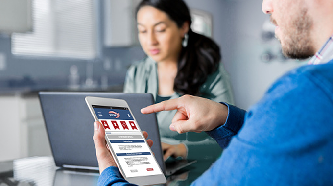 Man using Ipad